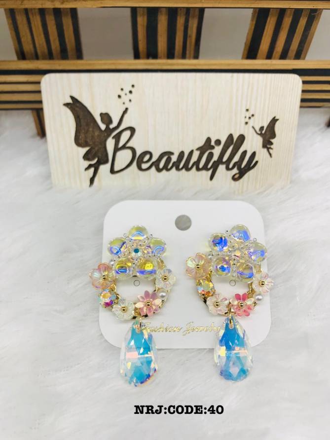 1 Designer Party Wear Antique Earrings Wholesale Market In Surat
